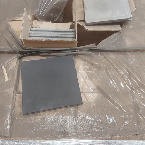 PALLET CONTAINING APPROXIMATELY 630X BLACK ENCAUSTIC TILES 20 x 20cm