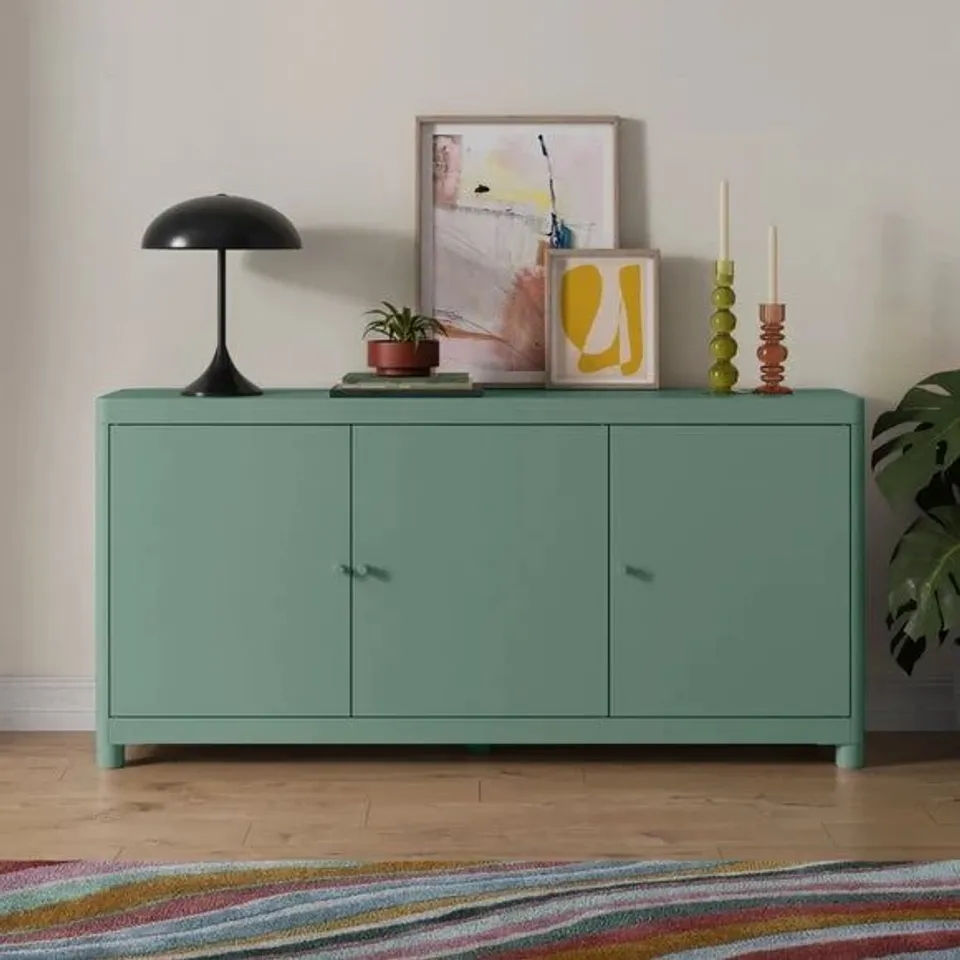 BOXED HALLIE SMALL SIDEBOARD - TEAL