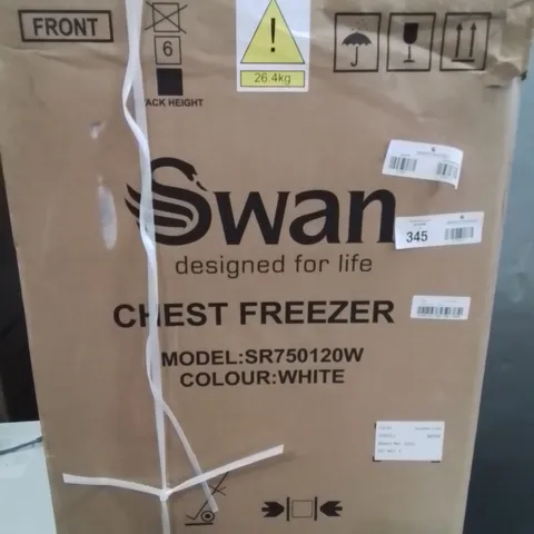 BOXED SWAN SR750120W 99L CHEST FREEZER - WHITE