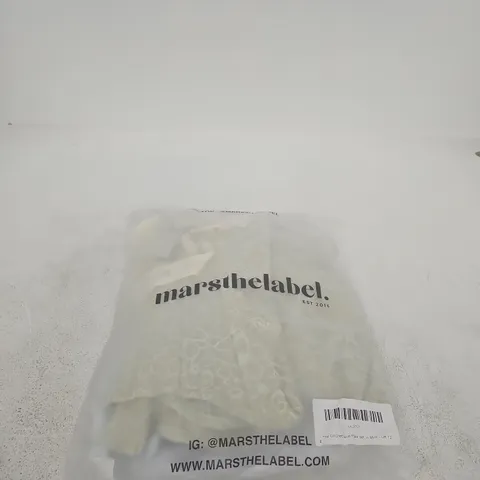 MARS THE LABEL - THE CINCHED LACE MAXI SET IN MINT, UK 12