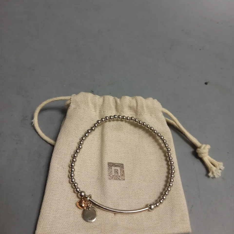 "D" INITIAL SILVER 925 BRACELET
