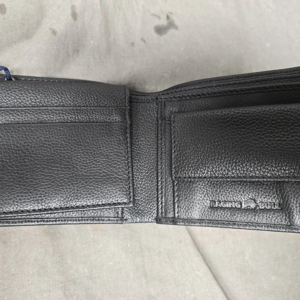 RAGING BULL LEATHER WALLET IN BLACK