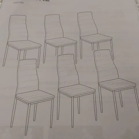 BOXED SET OF 6 DINING CHAIRS