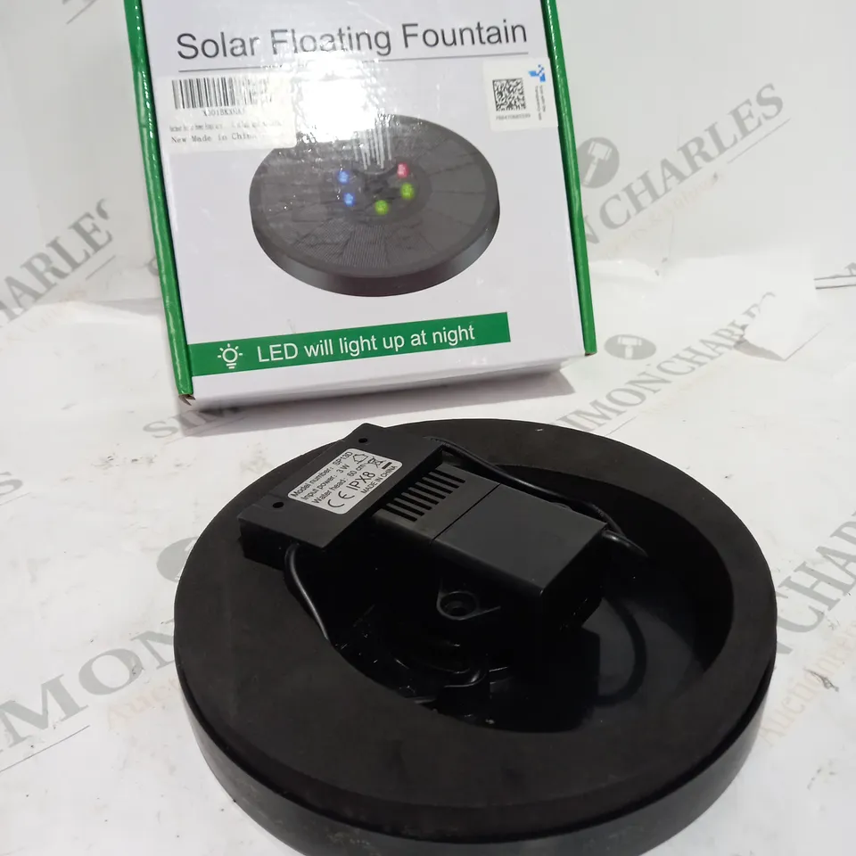 BOXED SOLAR FLOATING FOUNTAIN LED LIGHT UP 