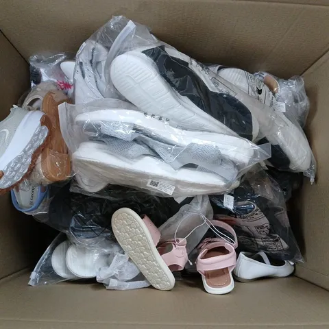 BOX OF ASSORTED UNBRANDED SHOES IN DIFFERENT STYLES AND COLOUR
