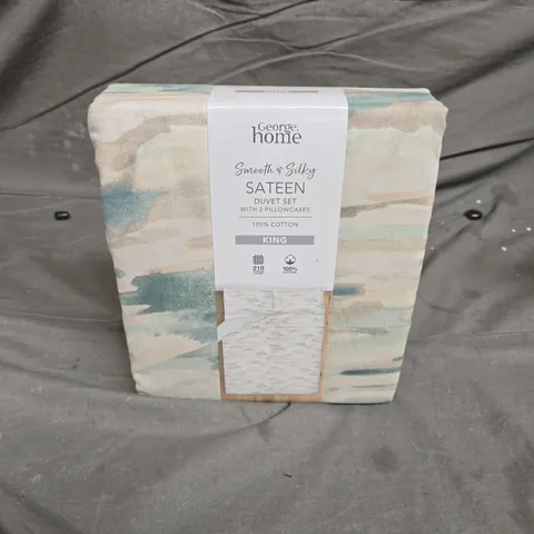 SMOOTH & SILKY SATEEN DUVET SET WITH 2 PILLOWCASES - KING