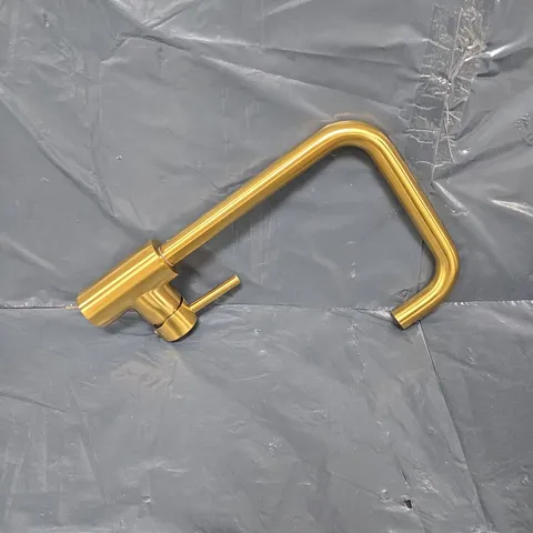 BOXED BRUSHED BRASS KITCHEN MIXER TAP 