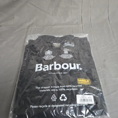 BAGGED BARBOUR INTERNATIONAL LONG SLEEVE POLO SIZE M