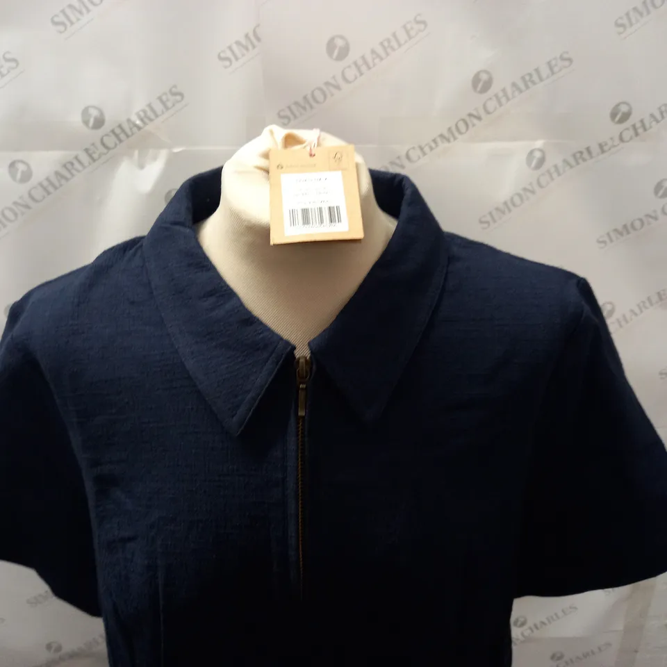 BODEN NAVY 1/4 ZIP DRESS - UK 18L