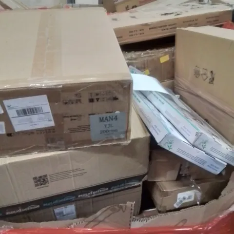 PALLET OF ASSORTED HOUSEHOLD GOODS AND PRODUCTS TO INCLUDE; LAPTOP TABLES , CEILING FANS , ETC 