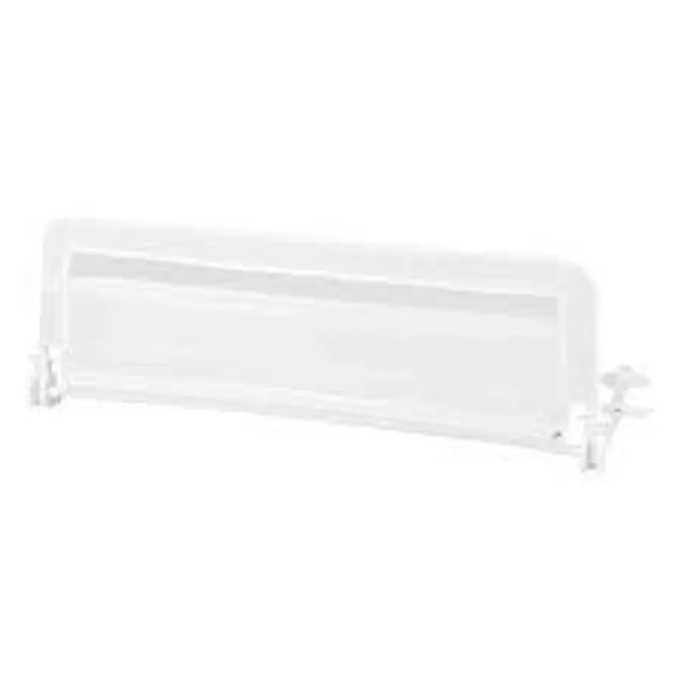 BOXED 100 CM/120 CM FOLDABLE BABY BED RAIL WITH REMOVABLE WASHABLE COVER AND SAFETY STRAP - WHITE