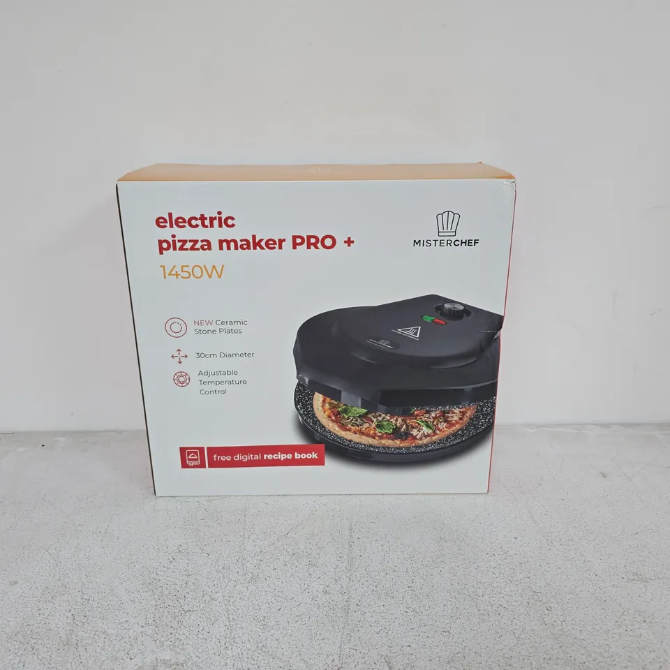 BOXED MISTER CHEF ELECTRIC PIZZA MAKER PRO+ 1450W