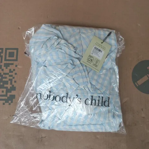 BAGGED NOBODY'S CHILD PETITE SLEEVELESS STARLIGHT MIDI DRESS IN BLUE SIZE UK 8