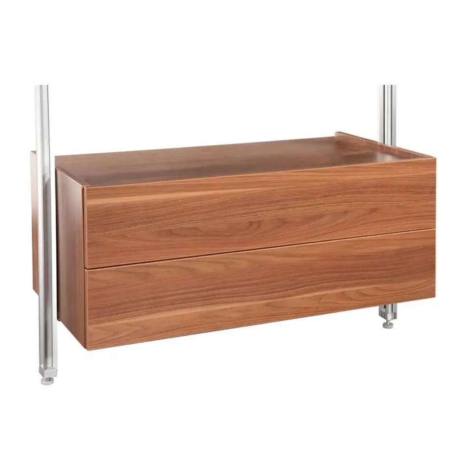BOXED RELAX 90CM WIDE DRAWER - WALNUT FINISH