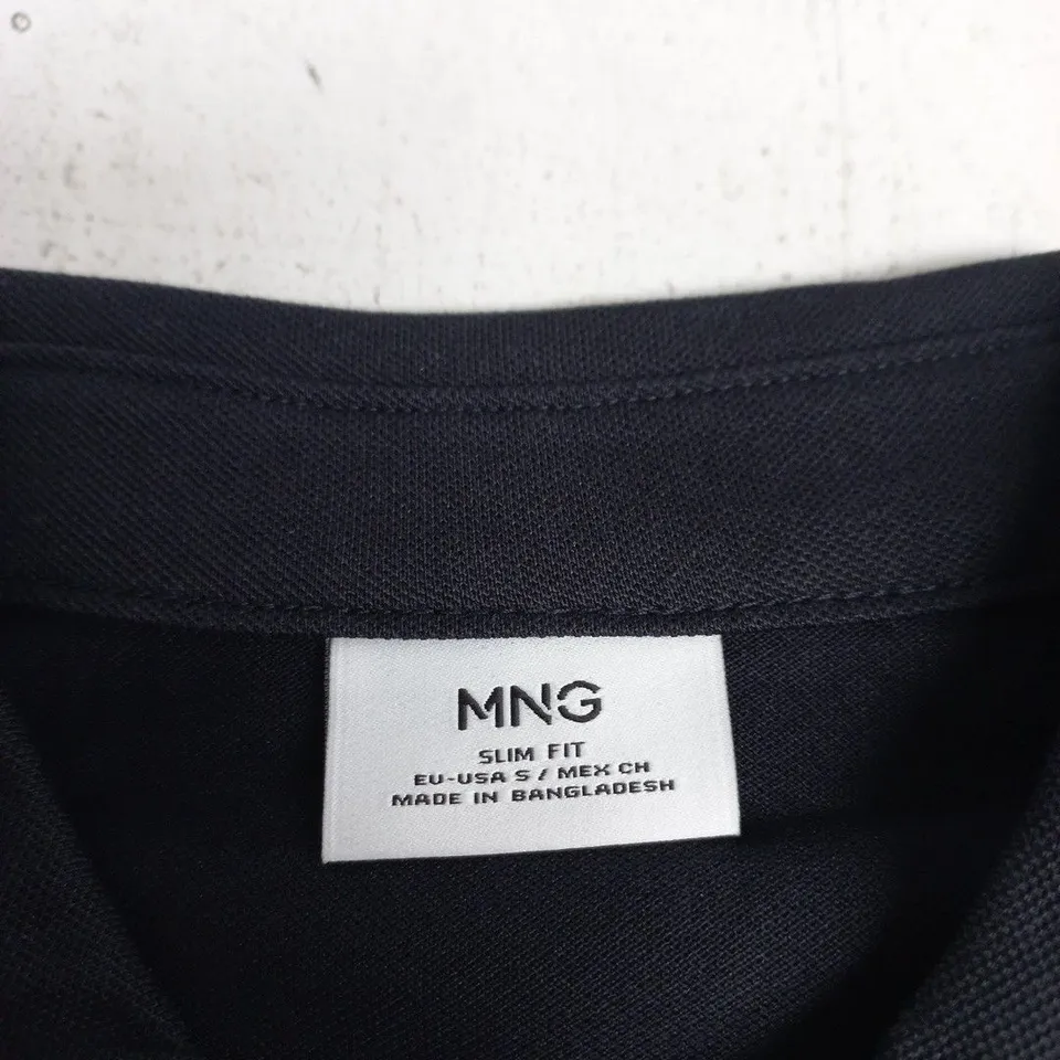 MANGO (MNG) SLIM FIT POLO SHIRT – NAVY, UK SIZE S