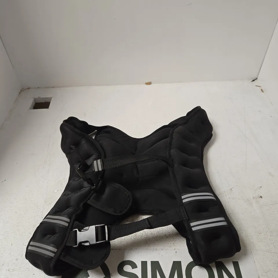 BLACK PADDED WEIGHTED VEST