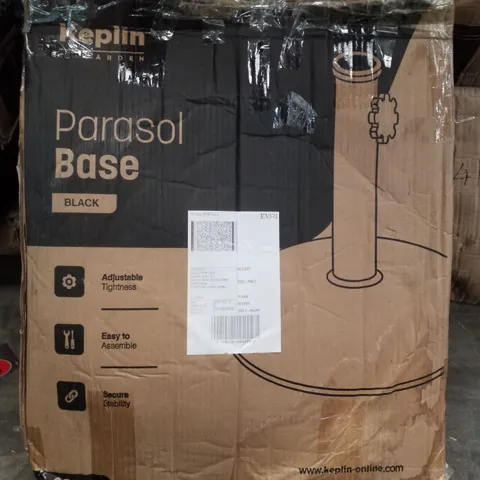 BOXED KEPLIN PARASOL BASE - BLACK 20KG 