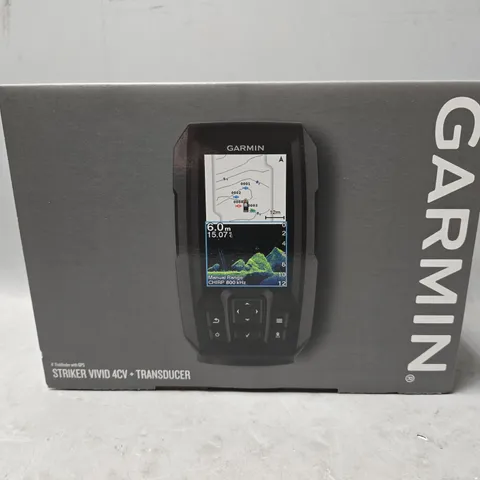 BOXED GARMIN STRIKER VIVID 4CV + TRANSDUCER 4' FISHFINDER WITH GPS