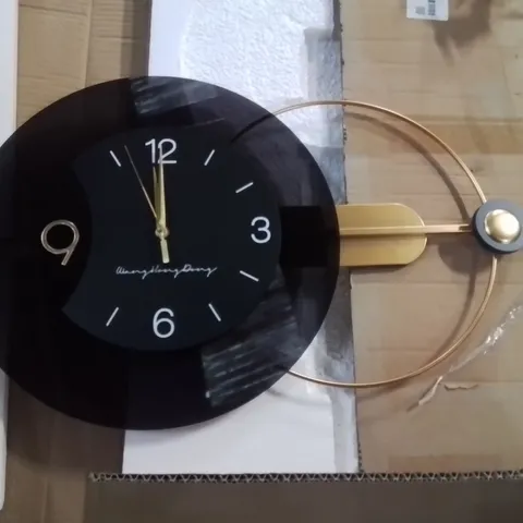 BOXED METAL WALL CLOCK