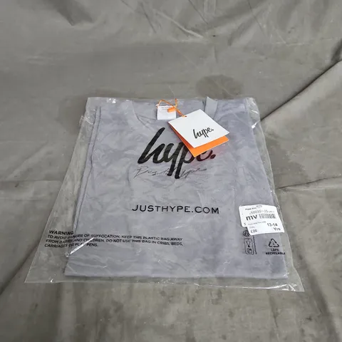 HYPE REGULAR TEE IN GREY SIZE 14YRS