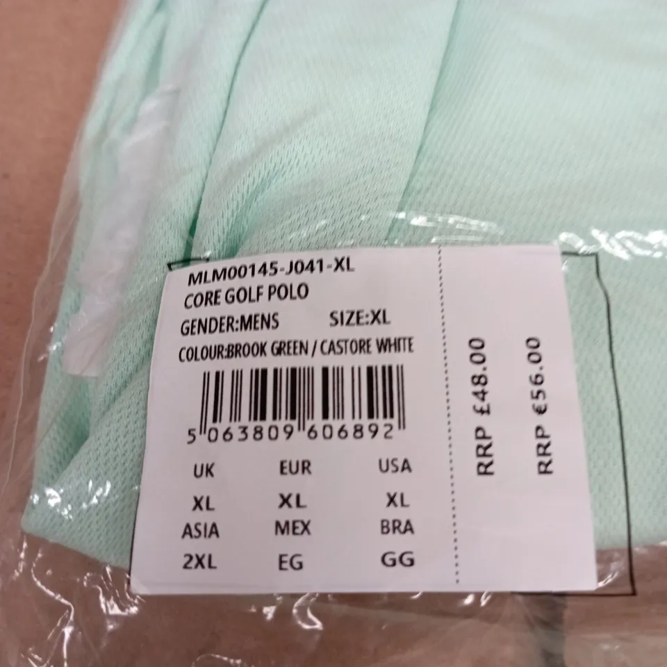 CASTORE CARE GOLF POLO XL BROOK GREEN BAGGED