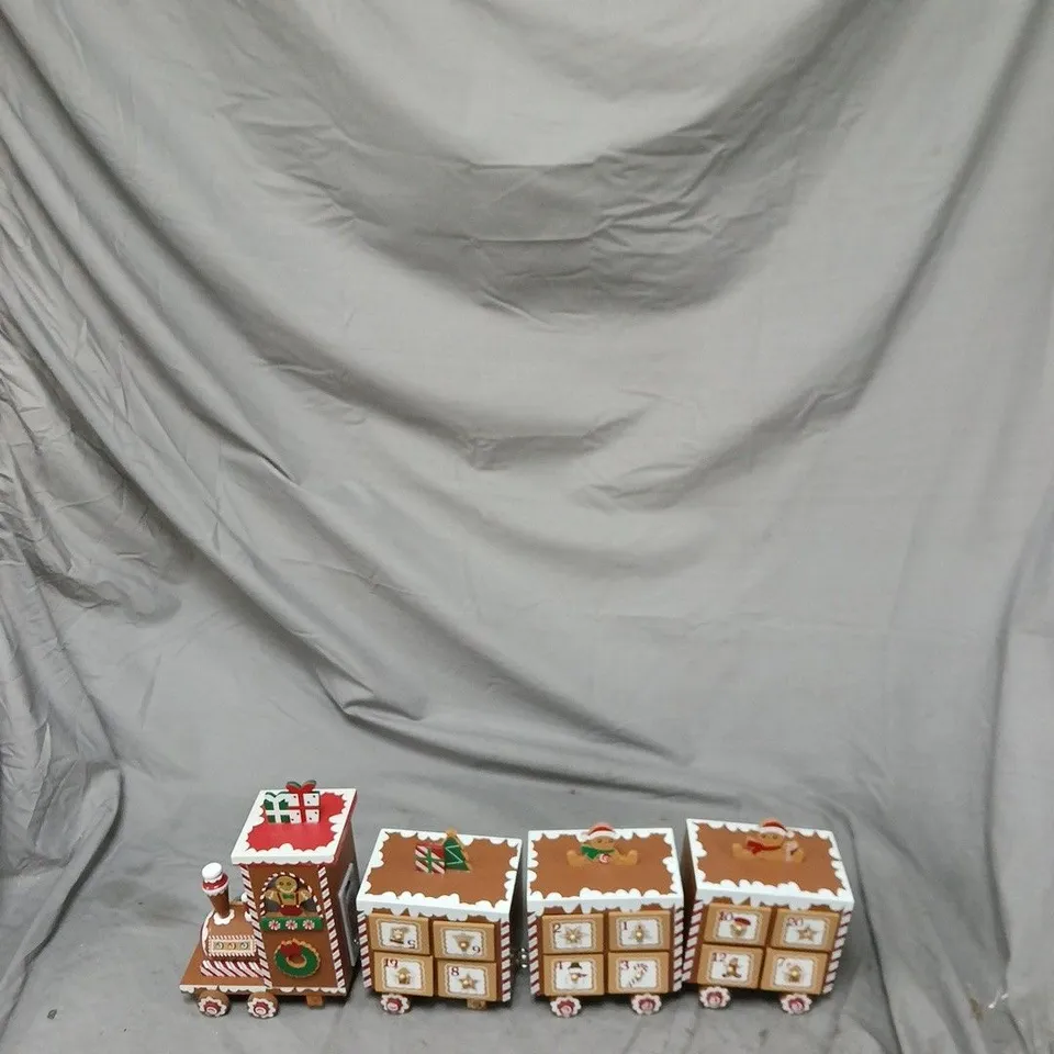 BOXED THREE KINGS GINGERBREAD TRAIN LIGHT UP ADVENT CALENDAR RRP £29.99