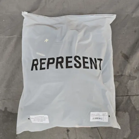 REPRESENT INITIAL BOXY OVERSIZED HOODIE IN VINTAGE GREY SIZE LARGE