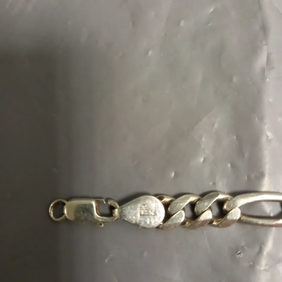 UNBOXED CHUNKY STERLING SILVER FIGARO BRACELET