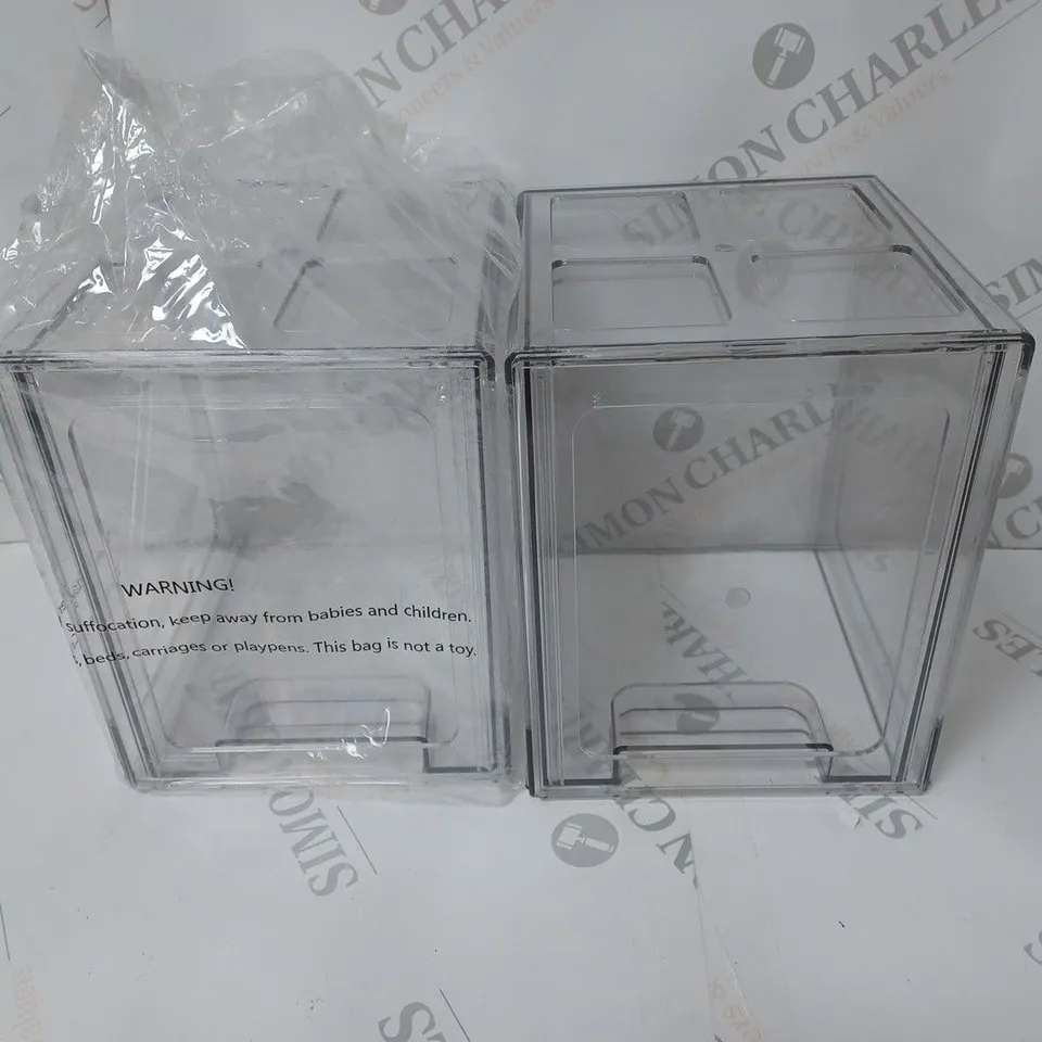 BOX OF TWO VTOPMART STACKABLE DRAWER ORGANISERS SVM10001