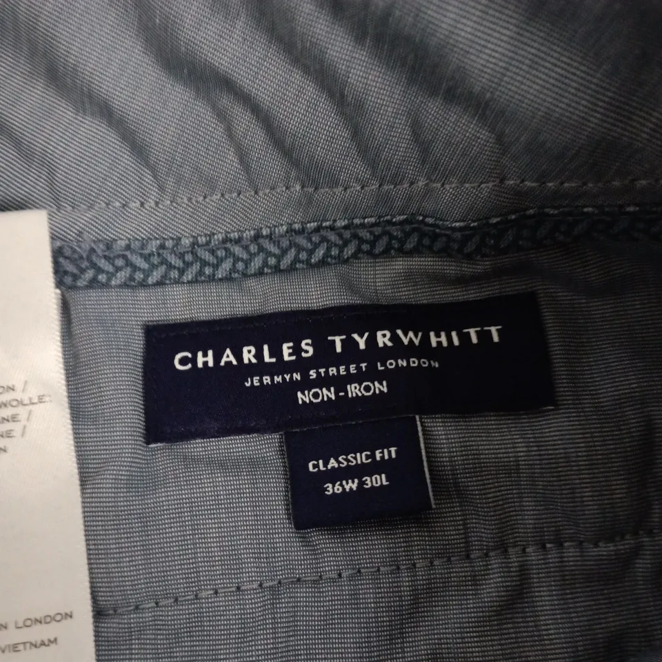 CHARLES TYRWHITT MEN'S CLASSIC FIT NON-IRON TROUSERS, 36W X 30L