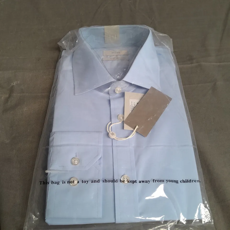 SEALED MOSS LIGHT BLUE REGUALR FIT SHIRT - SIZE 15 1/2 NECK