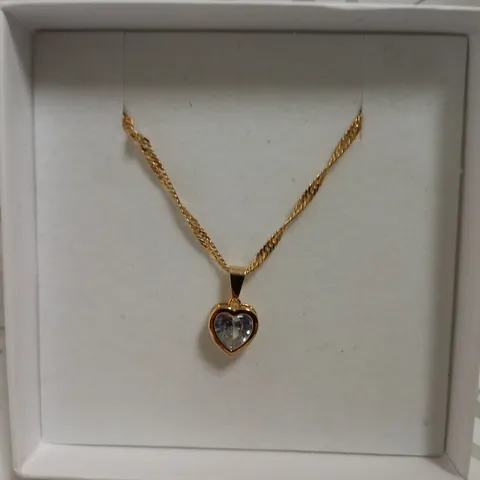 SNO OF SWEDEN GOLD EFFECT HOOP EARRINGS AND GOLD EFFECT NECKLACE WITH STONES