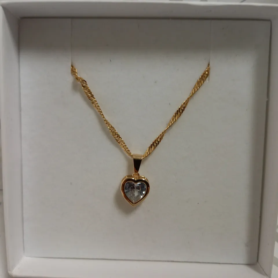 SNO OF SWEDEN GOLD EFFECT HOOP EARRINGS AND GOLD EFFECT NECKLACE WITH STONES