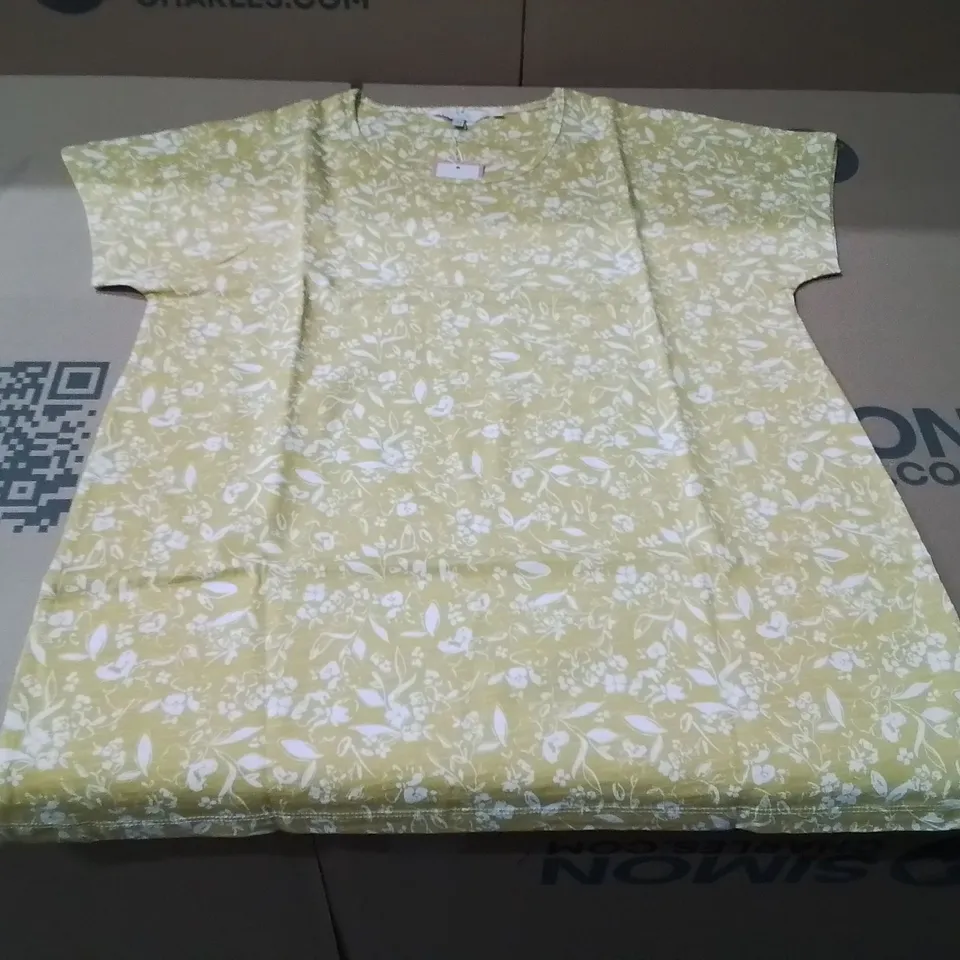 BOXED BRAND NEW APPROXIMATELY 20 JULIPA ROUND NECK TUNIC YELLOW MULTI SIZE 14