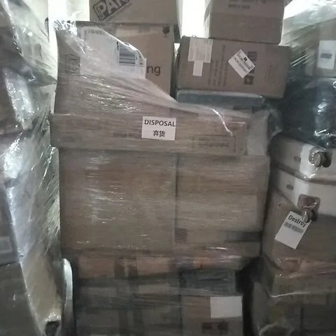 PALLET OF ELECTRICAL ITEMS AND HOUSEHOLD GOODS TO INCLUDE;POWER STRIP,KIDS SCOOTER,43" FOLDING OTTOMAN STORAGE BOX