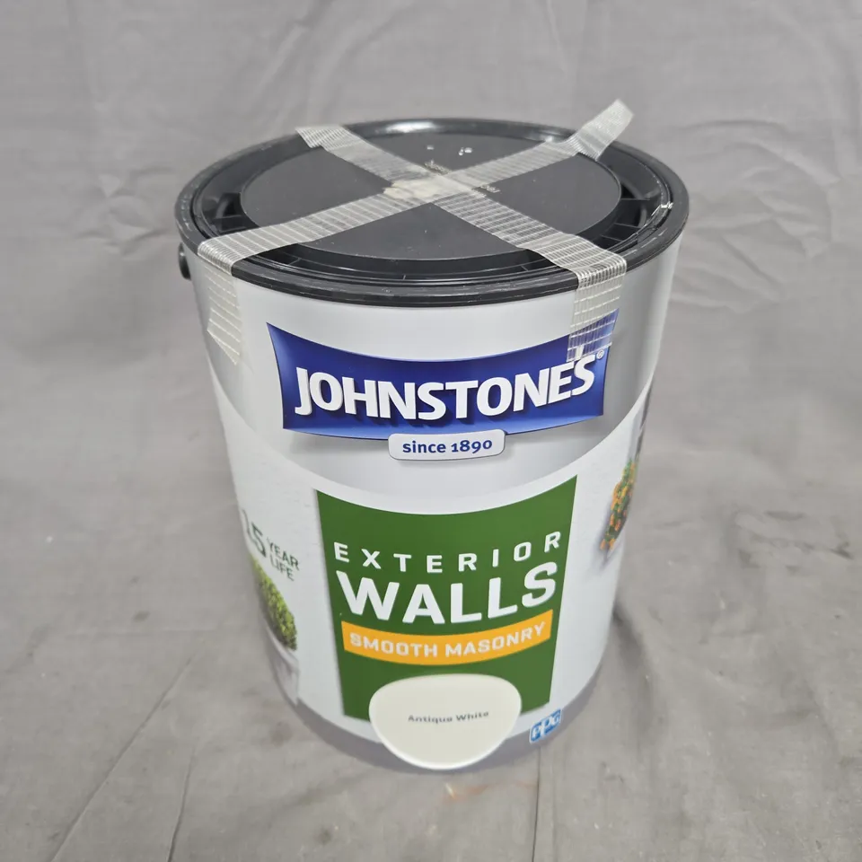 JOHNSTONES EXTERIOR WALLS SMOOTH MASONRY ANTIQUE WHITE PAINT (5L) - COLLECTION ONLY