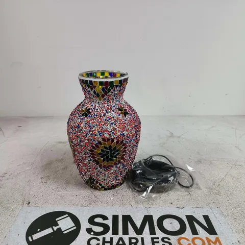 RETRO TURKISH MOSAIC VASE LAMP WITH USB BOXED