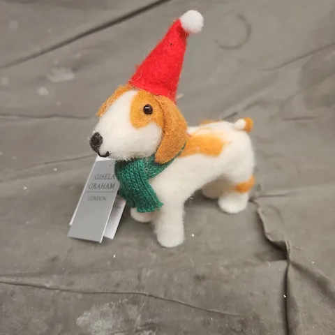 APPROXIMATELY 70 GISELA GRAHAM PLUSH DOG HANGING CHRISTMAS DECORATIONS