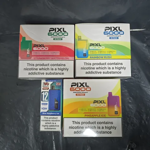 APPROXIMATELY 10 ASSORTED E-CIGARETTE & VAPING ITEMS IN VARIOUS BRANDS TO INCLUDE PIXL & IVG