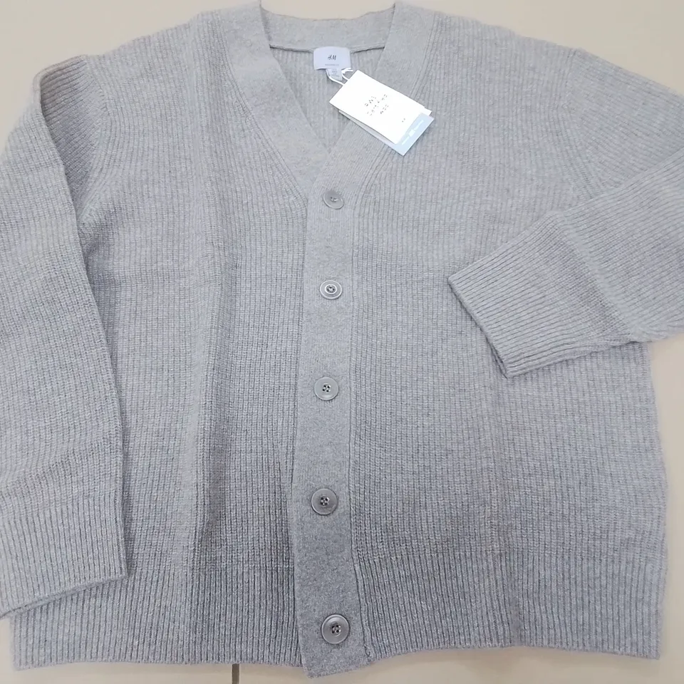 H&M V-NECK WOOL CARDIGAN - EUR L