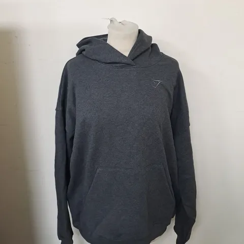 GYMSHARK REST DAY SWEATS HOODIE SMALL BLACK MARL 