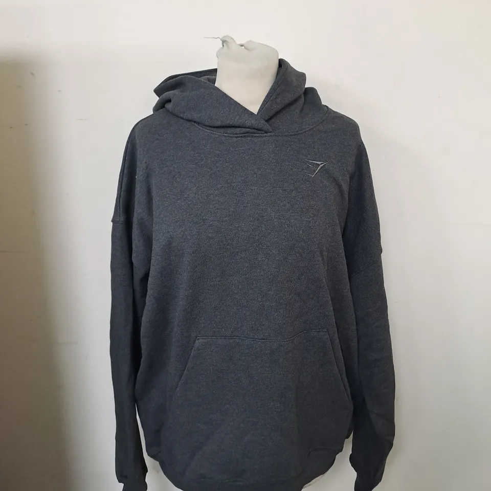 GYMSHARK REST DAY SWEATS HOODIE SMALL BLACK MARL