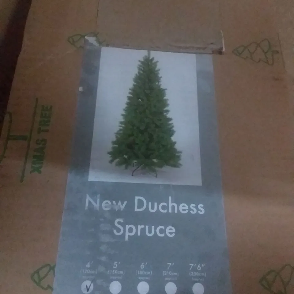 BOXED NEW DUCHESS SPRUCE 120CM CHRISTMAS TREE