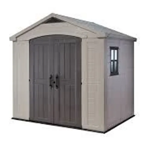 BOXED KETER FACTOR SHED 8X6FT  (2BOXES)