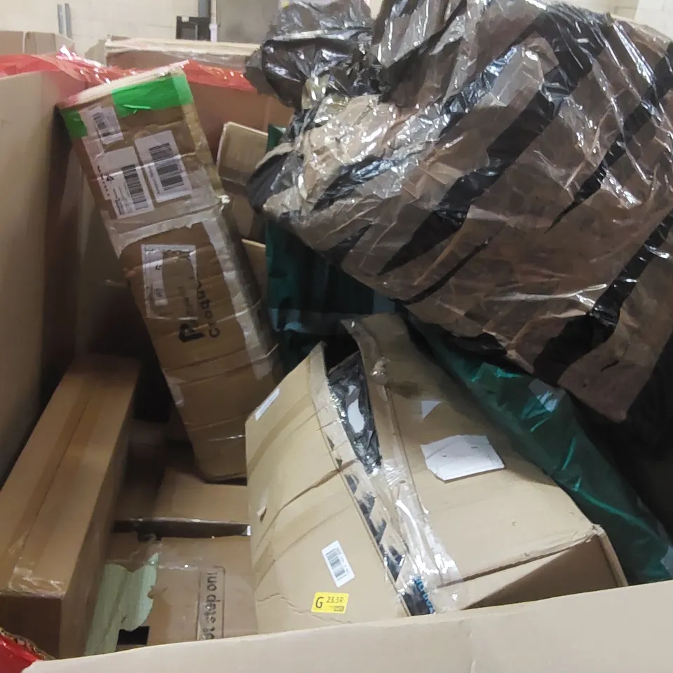 PALLET OF ASSORTED ITEMS INCLUDING: SMART AIR PURIFIER, COLLAPSIBLE DOG BATHTUB, CEILING FAN LIGHTS ECT