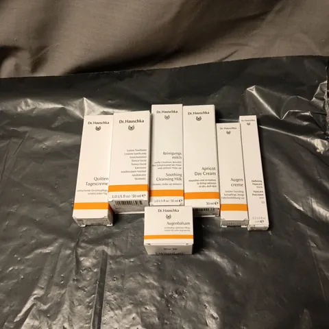 7 X DR HAUSCHKA COSMETIC PRODUCTS INCLUDING DAY CREAM, CLEANSING MILK, DEFINING MASCARA BLACK ETC 