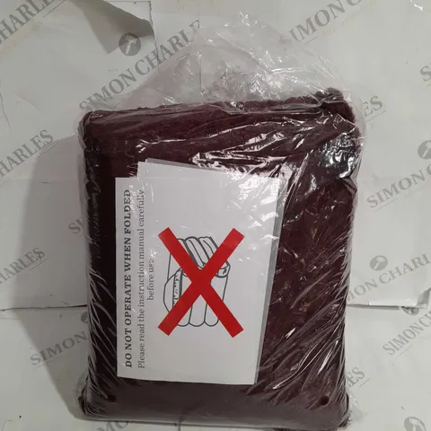 BOXED COZEE HOME HEATED THROW IN PLUM