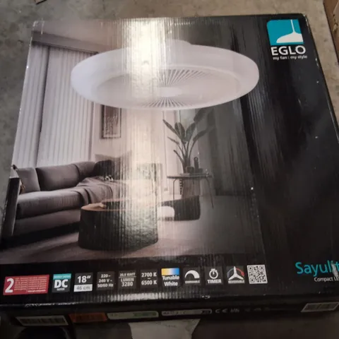 BOXED EGLO SAYULITA 1 COMPACT LED CEILING FAN