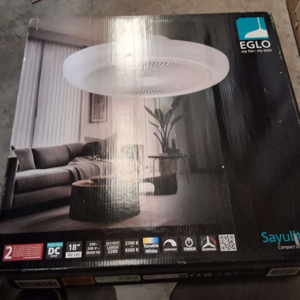 BOXED EGLO SAYULITA 1 COMPACT LED CEILING FAN