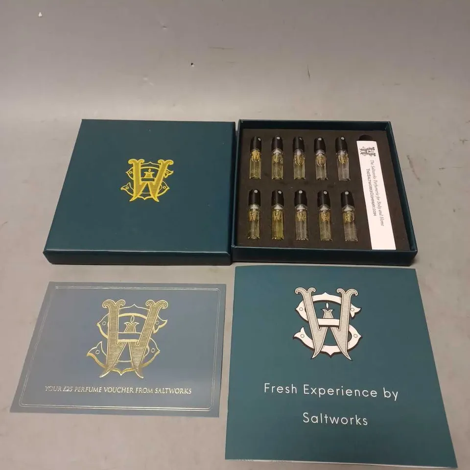 BOXED THE SALTWORKS CO FRESH EXPERIENCE PERFUME DISCOVERY SET 